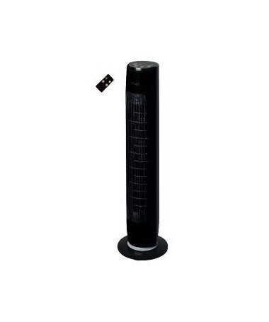 Ventilador de torre oscilante c/mando 45w Negro