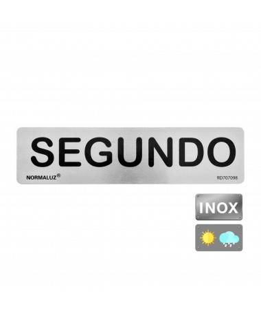 NORMALUZ SEÑAL INOX SEGUNDO 200X50