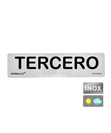 NORMALUZ SEÑAL INOX TERCERO 200X50