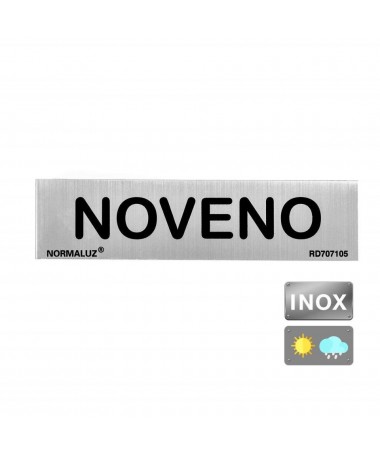 NORMALUZ SEÑAL INOX NOVENO 200X50